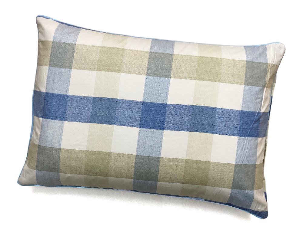 肌温度調整 アウトラストウオッシャブル枕(35×50cm)1個 枕カバー ブルー2枚(マドラス柄) [2295]