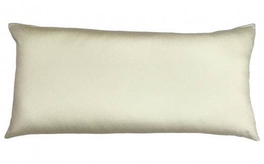 ロングサイズ ストレート枕＋枕カバー アイボリー2枚付 [2323]