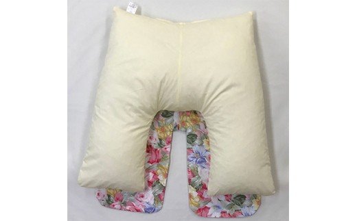 肩らくらく 肩楽まくら 専用花柄ピンク枕カバー付 [2336]