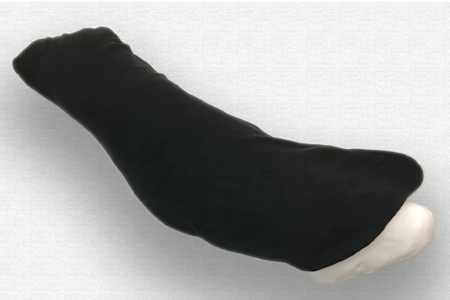 抱き枕 (全長118cm) あったかフリース枕カバー付き ブラック [2351]