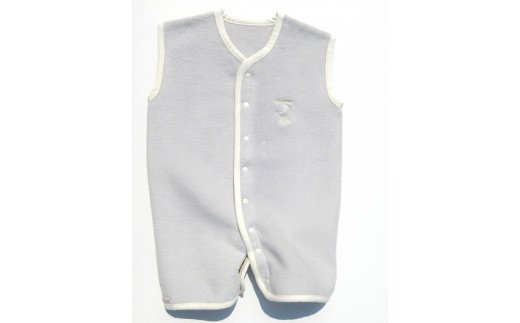 綿毛布スリーパー (Mサイズ) 2way仕様で暖か スカイグレー×ホワイト 毛布の町 (泉大津産)｜ 贈答品 ギフト 誕生日プレゼント 贈り物 クリスマス ベビー キッズ sleeper-s [2442]