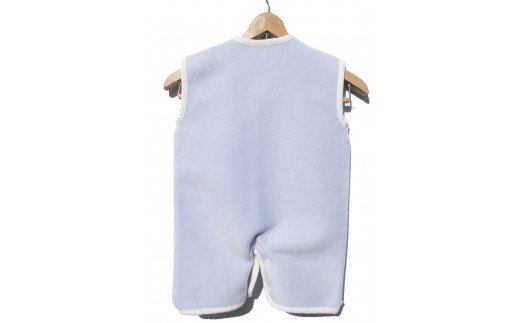 綿毛布スリーパー (Mサイズ) 2way仕様で暖か ラベンダー×ホワイト 毛布の町 (泉大津産) sleeper-s [2443]