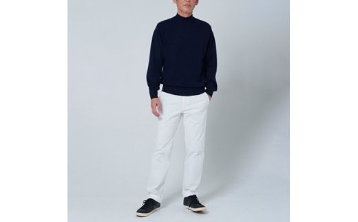 日本製 カシミヤ100% ハイネック ネイビー 2Lサイズ [2600]