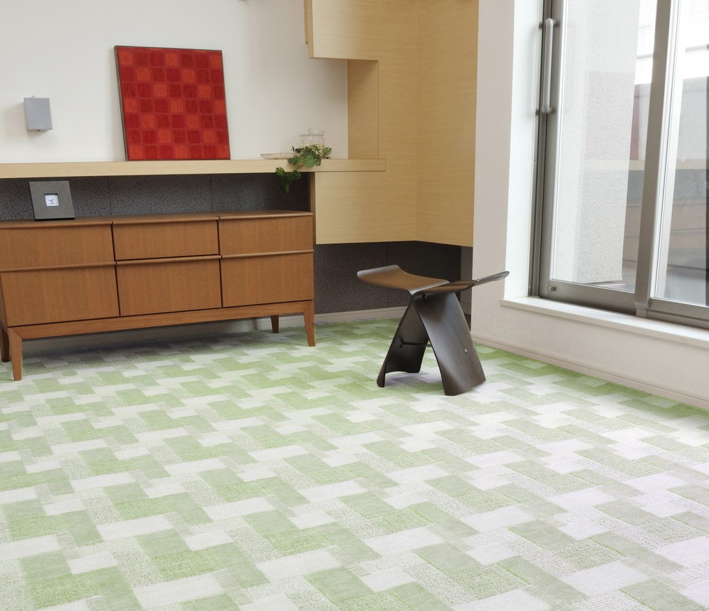 日本製 抗菌 カーペット グリーン 1枚 3帖 約176×261cm 600003530型 [2955]