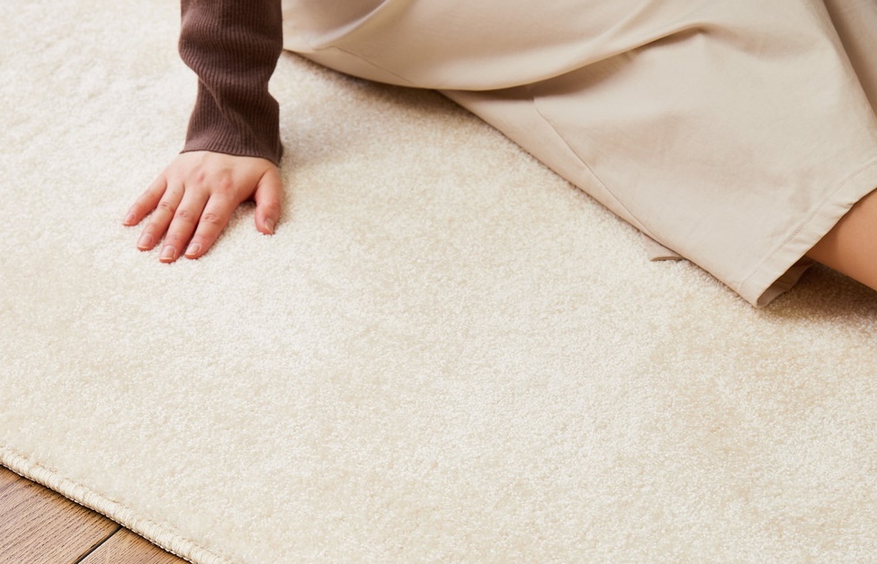 ワンランク上のナイロン カーペット アイボリー 1枚 約190×190cm 350116811型 [2986]