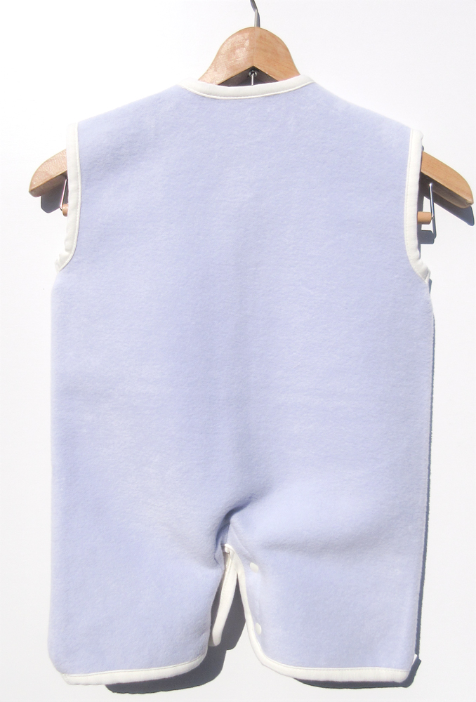 綿毛布スリーパー 2way仕様で暖か(Lサイズ)ラベンダー×ホワイト 毛布の町(泉大津産) sleeper-s [3015]