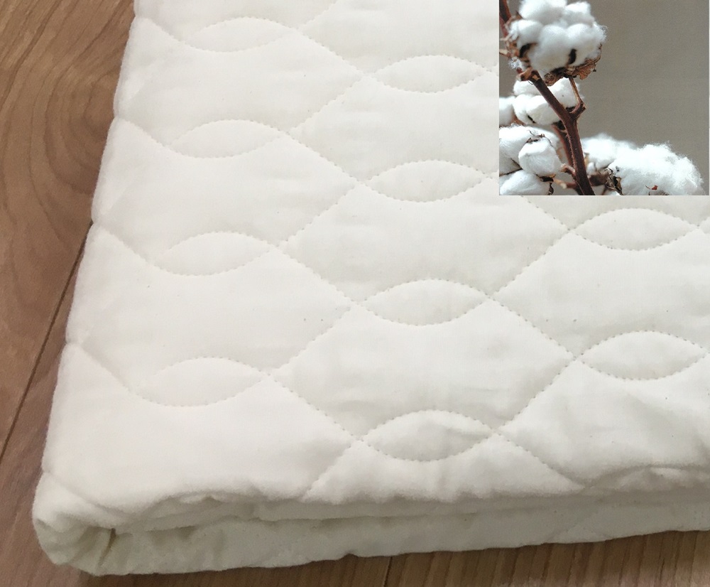 オーガニックコットン 敷きパッド 和晒二重ガーゼ シングル アイボリー 1枚 OGG-3SIV [3219]