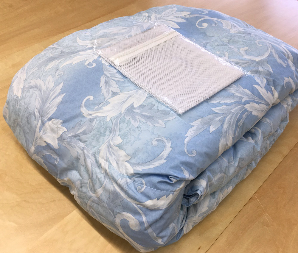 洗える羽毛肌掛けふとん ハンガリー産ダウン93% シングル 洗濯ネット付 N-8166 BL 羽毛布団 [3288]