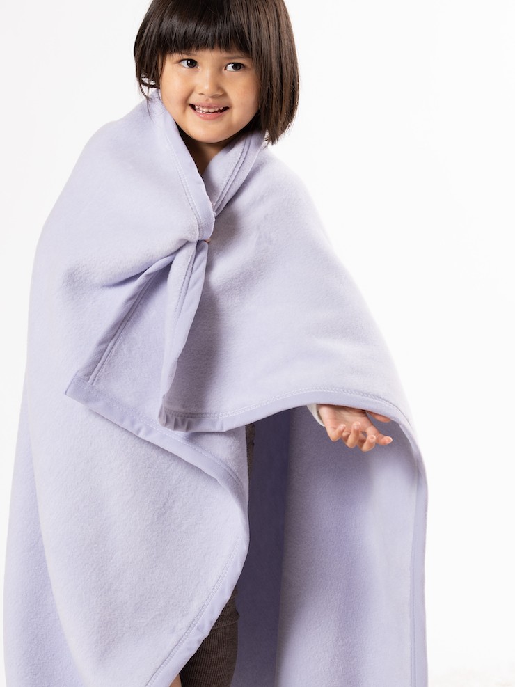 綿100% ベビー毛布(ラベンダー) 85×115cm 毛布の町泉大津市産 N-MM300 [3352]