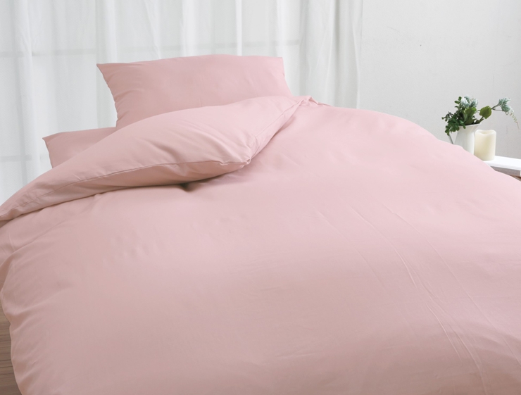 丸洗いOK [ゆったり シングル] 綿100% ふとんカバー掛・敷・枕3点セット8602 ピンク