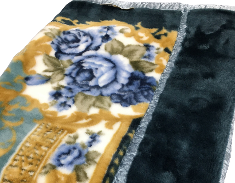 日本製 アクリル マイヤー毛布 シングル ネービーブルー 1枚 (新合繊合わせ毛布) 1684NB [3612]