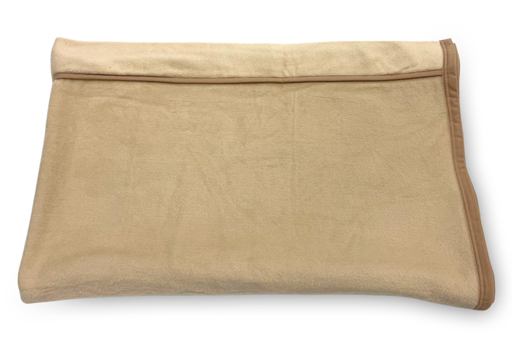 やわらかコットン使用 洗える衿付き綿毛布(毛羽部分) シングルサイズ(約140×200cm) HM-380 [4497]