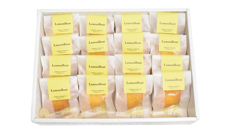 レモンボート(レモンケーキ） 16個入 | お菓子 おかし 洋菓子 焼菓子 焼き菓子 おやつ デザート レモン 《虎屋sweets》