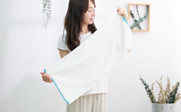 〈水とともに生きる 泉州タオル〉ウエノタオル エンジェル フェイスタオル 2枚セット（アクア＆ネイビー） ｜ 泉州タオル たおる towel 無地 綿 日用品 ※離島への配送不可