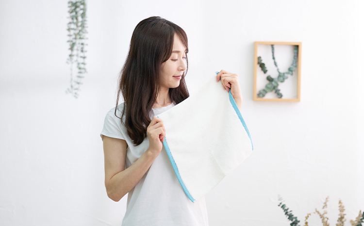 〈水とともに生きる 泉州タオル〉ウエノタオル エンジェル ハンドタオル 3枚セット（アクア＆ネイビー＆ブルー） ｜ 泉州タオル たおる towel 無地 綿 日用品 ハンカチ ※離島への配送不可