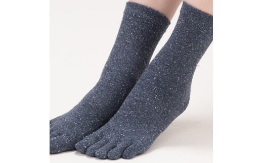 天然の美容繊維 シルク混5本指ソックス 同色2組 フリーサイズ H-SO1200X2