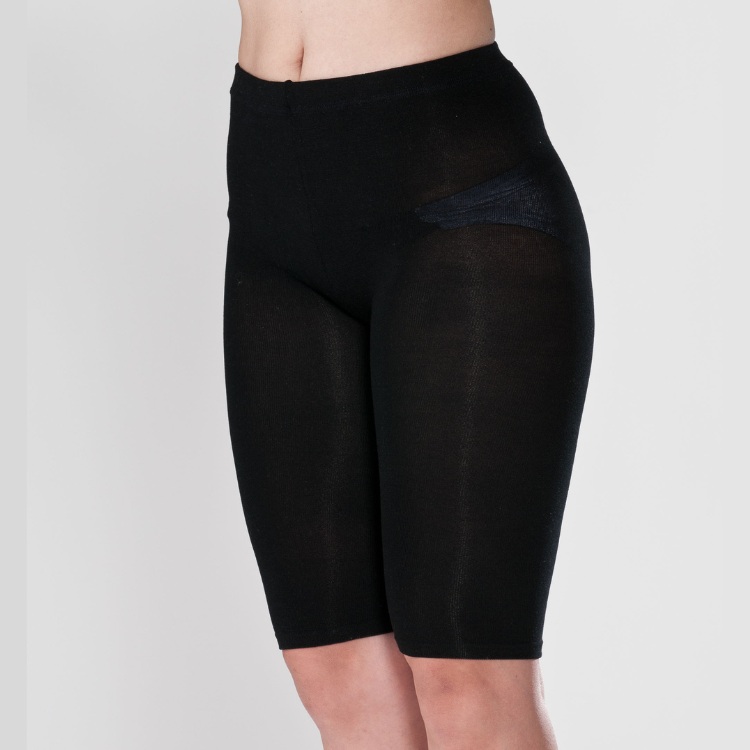 天然の美容繊維 シルク混のびのび5分丈パンツ フリーサイズ H-S2500