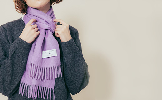 カシミヤ100% ウェーブミニマフラー