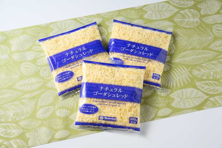 チーズ好きのためのシュレッドチーズ 1.5kg(500g×3袋) シュレッドチーズ(6)｜冷凍可能 チーズ ゴーダチーズ 6ミリ マリンフード ※離島への配送不可