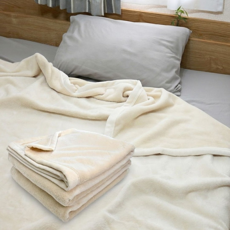 泉大津製 無着色 オーガニック コットン マイヤー毛布(毛羽部分) 掛け・敷きセット シングル | 肌ざわり 肌触り 吸水性 日本製 綿 100％ 毛布の町 ワンランク上 睡眠 熟睡 快眠 寝具 品質基準