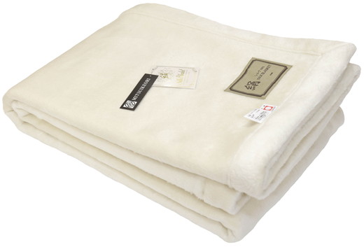 三井毛織 【ロイヤル1】シルク 極めた シルク毛布【四辺もシルク】｜ヘムレス 140×200cm シングルサイズ 日本製