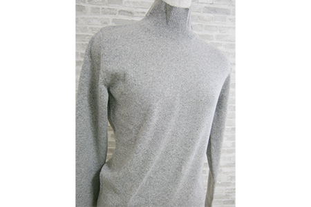 希少ベビーカシミヤ100％ 女性ハイネック セーター M ライトグレー 1枚 20401M GY [0901]