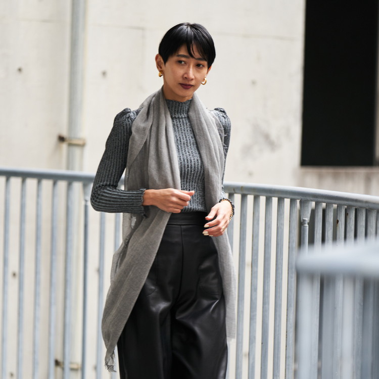 カシミヤストール(公式WEBショップ・ふるさと納税限定商品) 定番サイズ ミディアムグレー [4010]