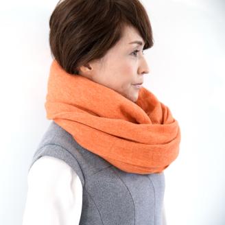 アレンジいろいろ円形マフラー オレンジ [0275]