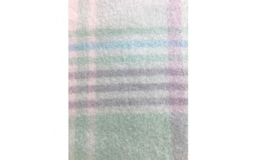 素敵なウール毛布 チェック(レディースサイズ：グリーン) [0408]