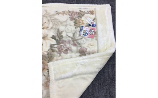 C.R.P加工毛布 2枚合わせマイヤー毛布 シングルサイズ ベージュ 1枚 21508柄 [0617]