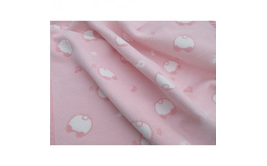 ベビー綿毛布(パンダ柄)ピンク・85×115cm・毛布の町泉大津産 N-PANDA [0712]