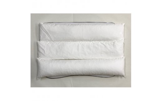 日本の匠の技が光る枕 仰向き寝用まくら 麻100%枕カバー2枚付き [1047]