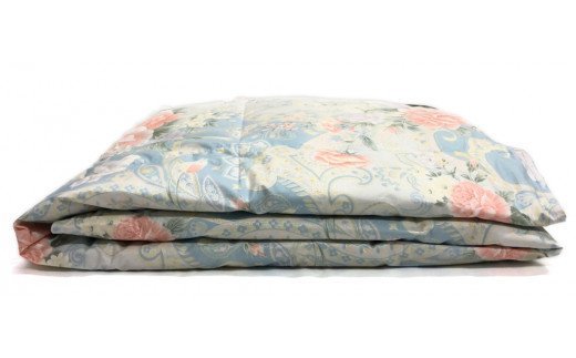 ホワイトダックダウン 50%入り(0.3kg使用) 羽毛肌掛けふとん シングルサイズ ブルー色 UF7150 [4626]