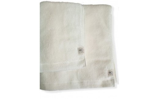 アメリカ産 超長綿 ふわふわ フェイスタオル 2枚組 ホワイト色 [1323]