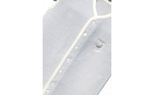 綿毛布スリーパー (Mサイズ) 2way仕様で暖か スカイグレー×ホワイト 毛布の町 (泉大津産)｜ 贈答品 ギフト 誕生日プレゼント 贈り物 クリスマス ベビー キッズ sleeper-s [2442]