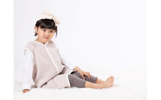 綿毛布スリーパー (Lサイズ) 2way仕様で暖か ベージュピンク×ホワイト 毛布の町 (泉大津産)｜ 贈答品 ギフト 誕生日プレゼント 贈り物 クリスマス ベビー キッズ sleeper-s [2445]