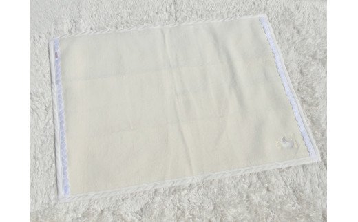 ベビー綿毛布 綿100% レース付刺繍入り アイボリー｜贈答品 ギフト 誕生日プレゼント 贈り物 クリスマス ベビー キッズ N mkm100 [2453]