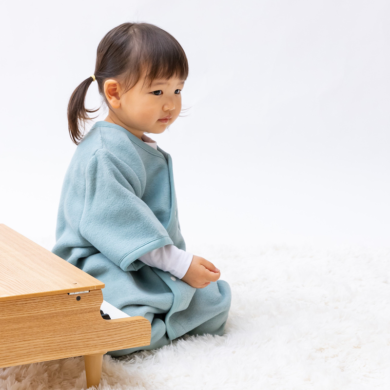 綿毛布 半袖 スリーパー (Lサイズ) 2way仕様で暖か、アッシュグリーン 毛布の町 (泉大津産)｜毛布 綿 100% コットン cotton あったか 子供 ベビー 青 水色 ブルー 贈答品 ギフト 誕生日プレゼント 贈り物 クリスマス 大阪 泉大津 sleeper-hs [2456]