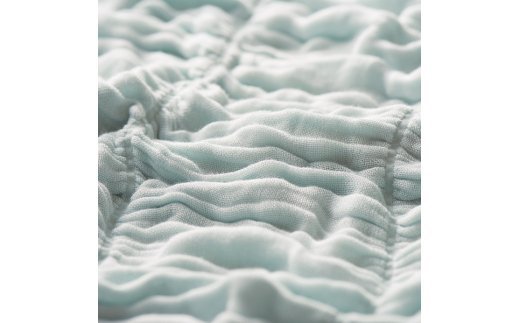 とろけるふとん くしゅくしゅガーゼケット シングル (140×200cm) ミントグリーン 【db】 [3963]