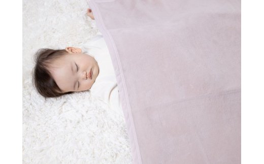 ベビー綿毛布 (毛羽部分) ベージュピンク 毛布の町泉大津産 N-MM100 [3456]