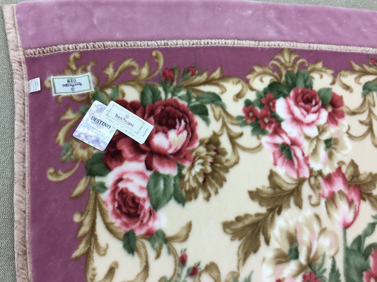 日本製 マイヤー毛布 ダブル (2枚合わせ毛布) 1枚 ピンク N-M-87633 [3657]