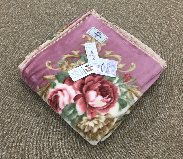 日本製 丸洗いOK マイヤー毛布 ダブル ピンク 1枚 (ニューマイヤー毛布)MO-6011PI [3679]