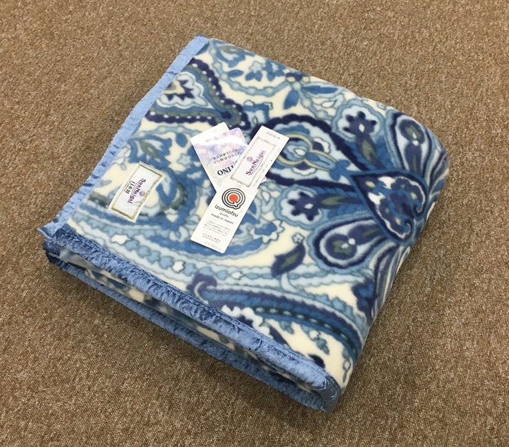 日本製 丸洗いOK 高密度 ニューマイヤー毛布 シングル ブルー 1枚 MO-5053BL [3683]