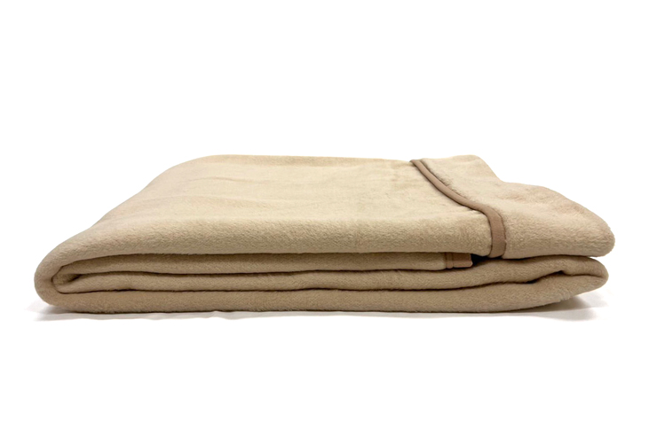 やわらかコットン使用 洗える衿付き綿毛布(毛羽部分) シングルサイズ(約140×200cm) HM-380 [4497]