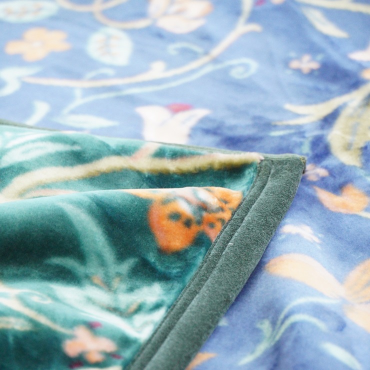 DAKS アクリルマイヤー毛布(毛羽部分) ブルー｜ブランケット 快眠 快適 熟睡 睡眠 洗える 洗濯可能 丸洗い可能 静電加工 [4514]