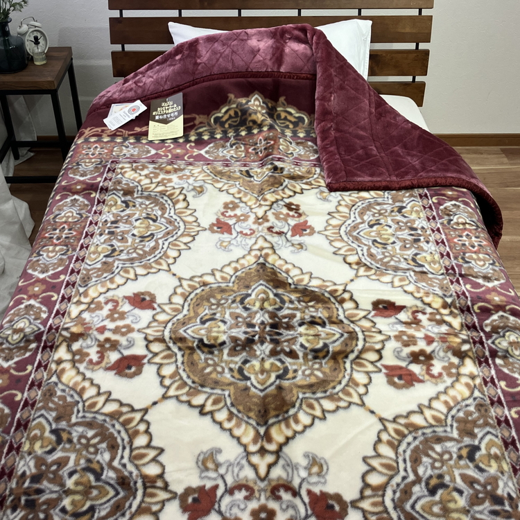 カシミヤ・ウール混わた入り マイヤー毛布 シングル 1枚 N-CAK-162