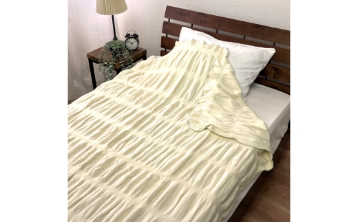 くしゅくしゅコットンケット シングル 140×200cm 1枚 N-FM-3501