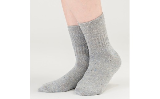 天然の美容繊維 シルク混口ゴムゆったりソックス 同色2組 フリーサイズ H-SO1201X2