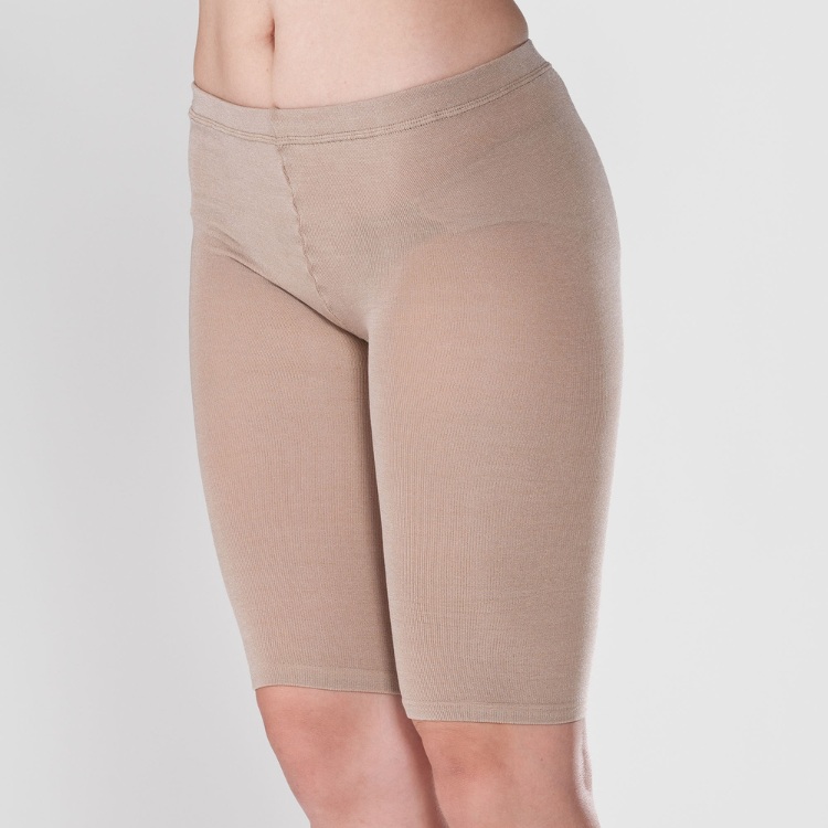 天然の美容繊維 シルク混のびのび5分丈パンツ フリーサイズ H-S2500