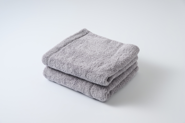 ジャストフィットバスタオル2枚組ブルーグレー